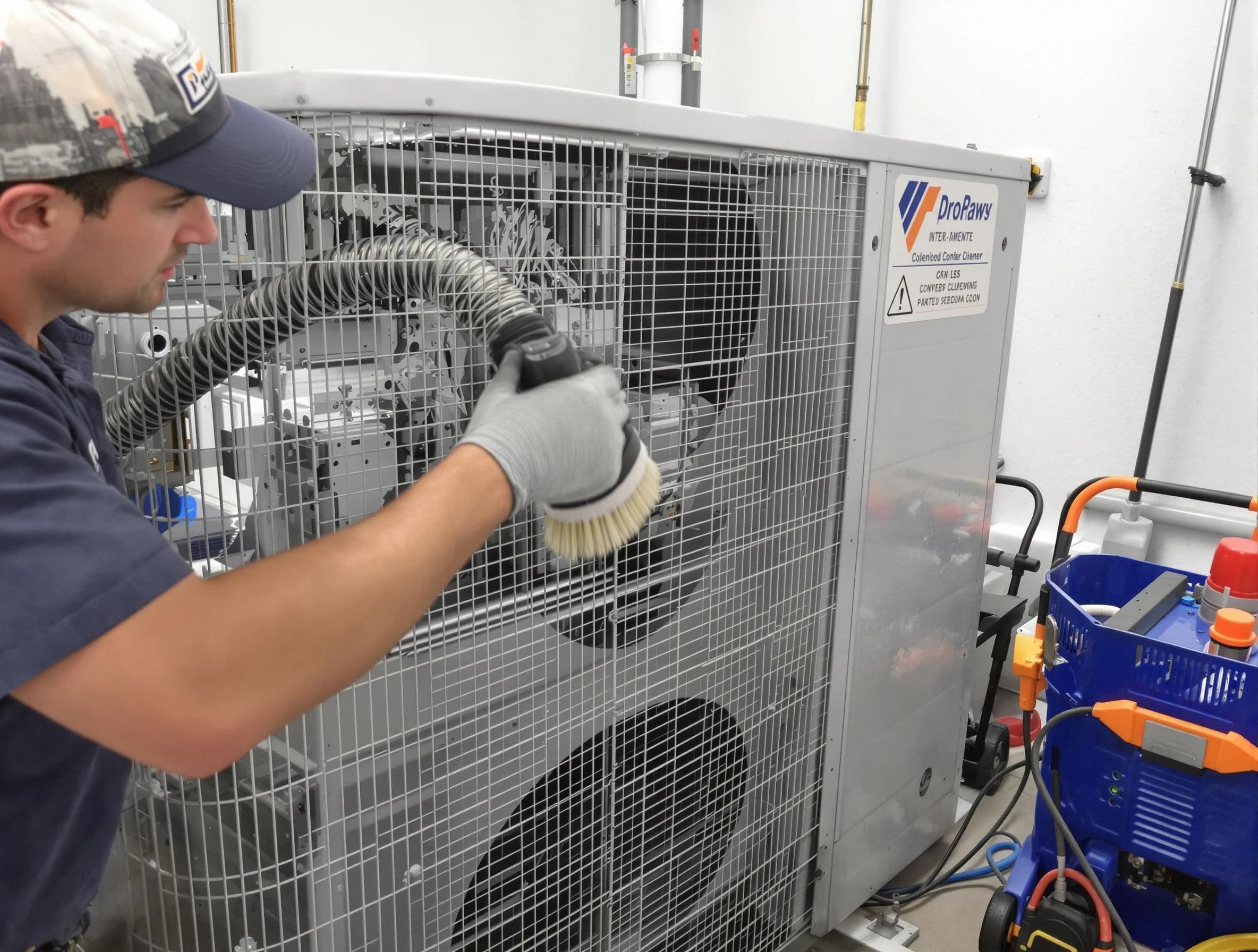 McCandless Air Duct Cleaning specialist performing precision AC coil cleaning for improved system performance in McCandless