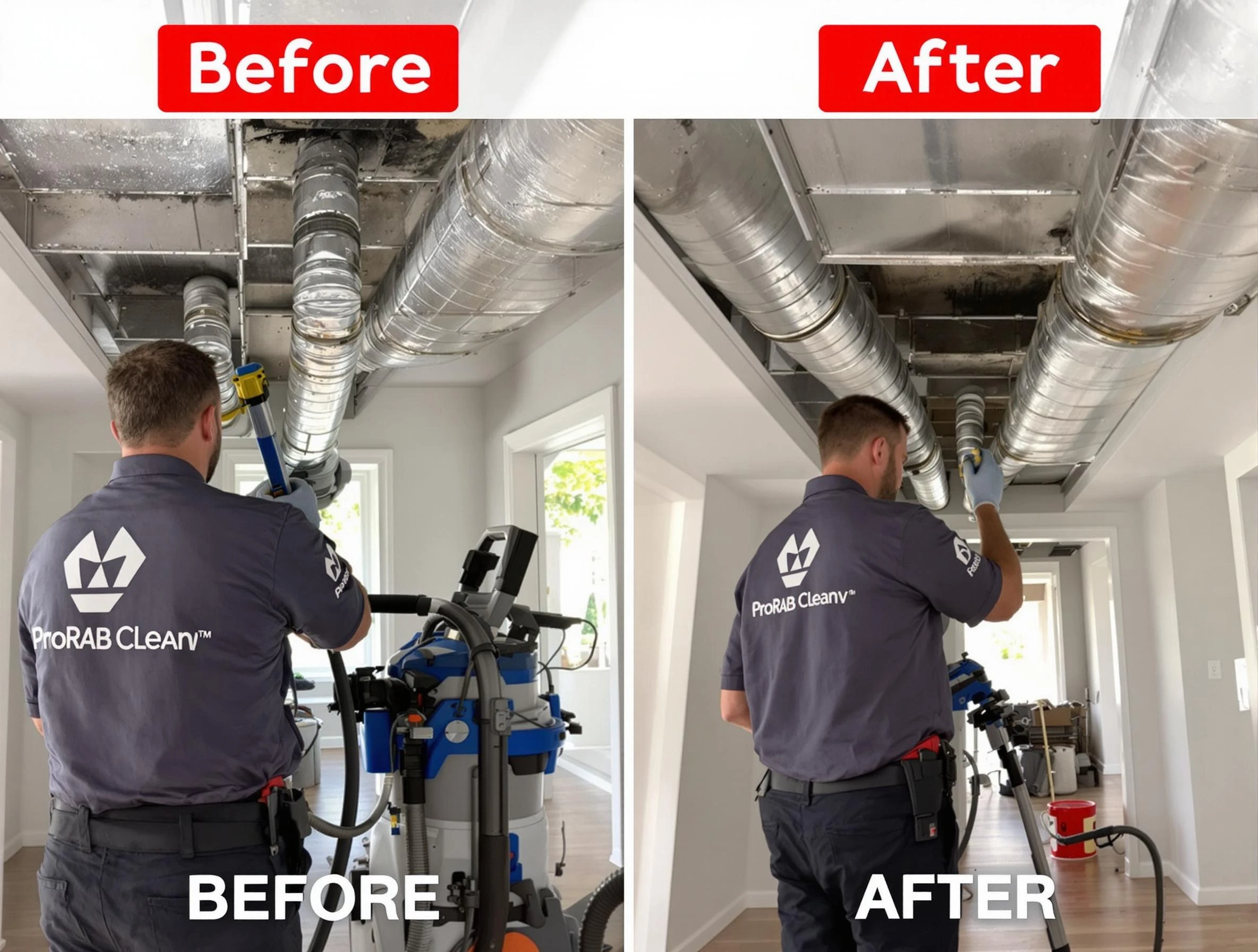 McCandless Air Duct Cleaning expert performing thorough residential duct cleaning in a McCandless home